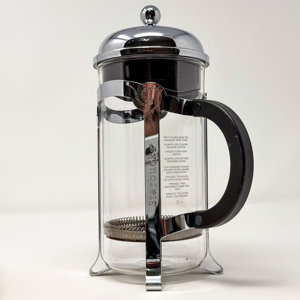 Starbucks Barista French Press 8 Cup Glass and Stainless Steel Coffee Maker EUC! - Picture 3 of 6